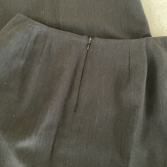 Barry Bricken Mark Shale Women's Pencil Maxi Sz 6 Long Skirt Dark Gray Wool Vntg - Picture 10 of 10